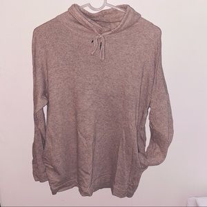 Tan Cowl Neck Pullover Sweater